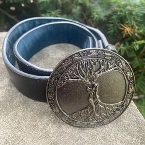 Tree of Life Buckle with Belt Sz Small 30-32